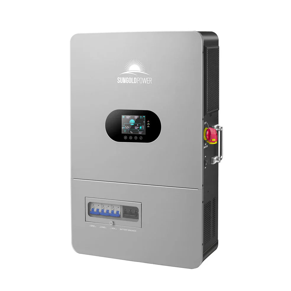 SunGoldPower 12 kW All-In-One Off-Grid Solar Inverter FR12K-B 48 V Split-Phase 120/240 V Pure Sine Wave
