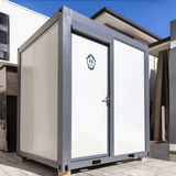 Portable Toilet with Fan‑Shaped Door Shower