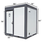 Portable Toilet with Fan‑Shaped Door Shower