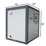 Portable Toilet with Fan‑Shaped Door Shower