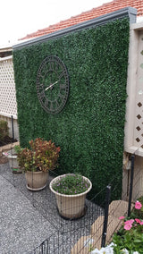 Designer Plants USA Dark Artificial Boxwood Wall 40" x 40" 11SQ FT Commercial Grade UV Resistant