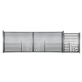Aleko Florence Style 18 FT Steel Dual Swing Driveway Gate with Pedestrian Gate