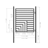 Aleko Florence Style 18 FT Steel Dual Swing Driveway Gate with Pedestrian Gate