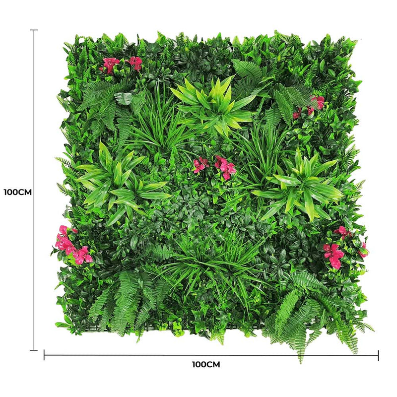 Designer Plants USA Luxury Pink Sensation Artificial Green Wall 40" x 40" Commercial Grade