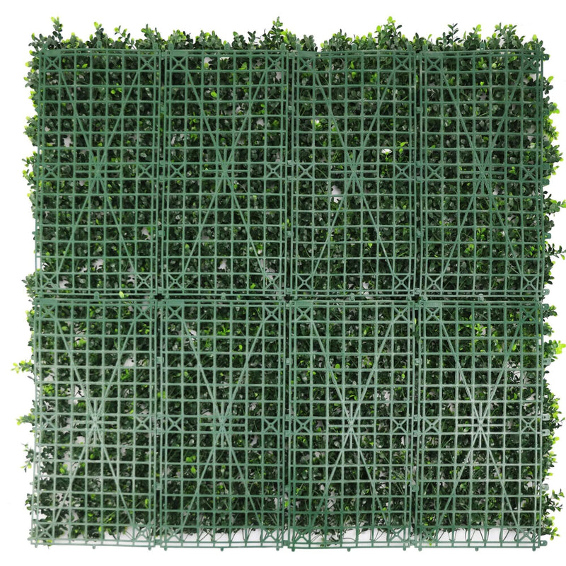 Designer Plants USA White Flowering Artificial Boxwood Wall 40" x 40" Commercial Grade