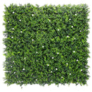 Designer Plants USA White Flowering Artificial Boxwood Wall 40" x 40" Commercial Grade