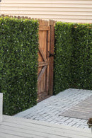 Designer Plants USA White Flowering Artificial Boxwood Wall 40" x 40" Commercial Grade