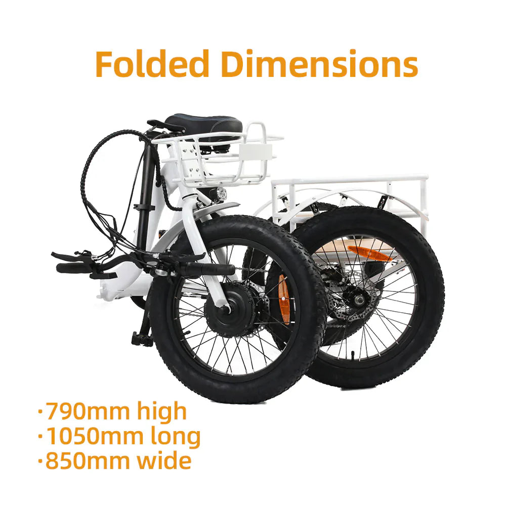 Eunorau New Trike Foldable 500W Electric Bike