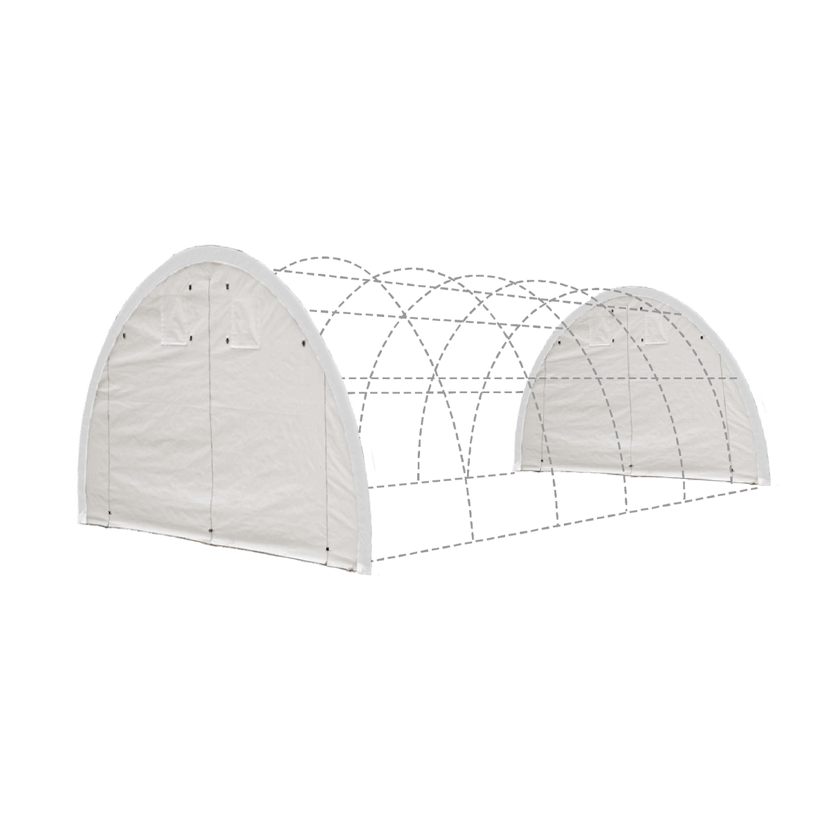 Chery Industrial Front and Rear Panel with Roll-Up Door for Storage Shelter 20′ W × 30′ L × 12′ H