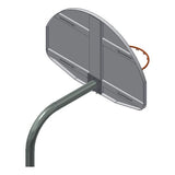 Gared Economy Playground 3-1/2" O.D. Unbraced Rear-Mount Gooseneck Post – GNA35R