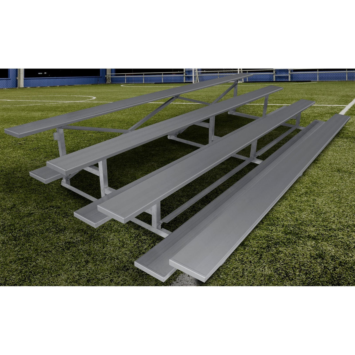 Gared Spectator Stationary – 4-Row 21' Low Rise Double Foot Plank Bleacher GSNB0421DFLR