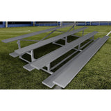 Gared 4-Row 15′ Low-Rise Double Foot Plank Bleacher Stationary Seating GSNB0415DFLR