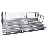 Gared Spectator Stationary 21’ 5-Row Double Footplank Aisle Bleacher GSNB0521WA