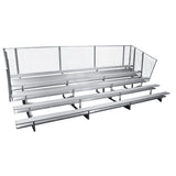 Gared Spectator Stationary Bleacher 5-Row 21′ with Chain Link Guardrail Seating GSNB0521