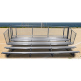 Gared Spectator Stationary Bleacher 5-Row 21′ with Chain Link Guardrail Seating GSNB0521