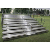 Gared 5' 10-Row Double Footplank Aisle Spectator Stationary Bleacher GSNB1015WA
