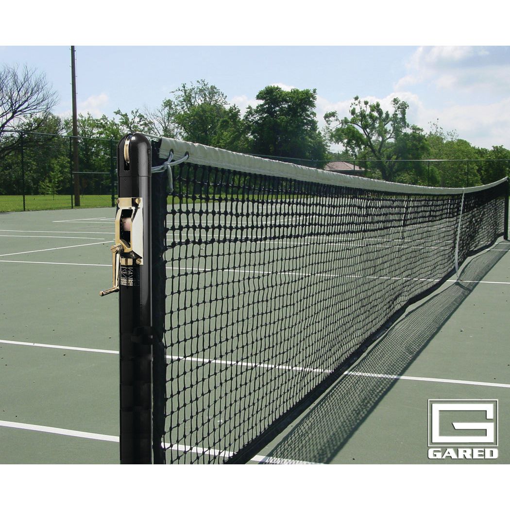 Gared Grand Slam 3″ Round Competition Tennis Posts Black Powder-Coated Steel GSTNPERDB