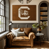 The Gamecock C - Metal Wall Art - Landscape Umber