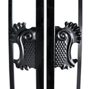 Chery Industrial 20x7 ft Steel Dual Swing Driveway Gate with Rectangular Deer Pattern