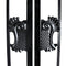 Chery Industrial 20x7 ft Steel Dual Swing Driveway Gate with Rectangular Deer Pattern