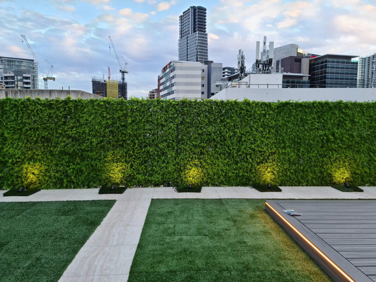 Designer Plants USA Lush Fern Artificial Green Wall 40" x 40" 11SQ FT Commercial Grade UV Resistant