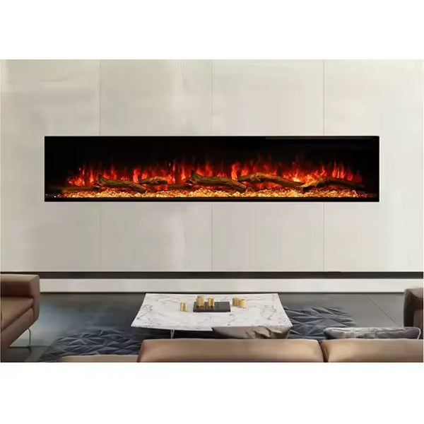 HearthArtSinn Luminex Modern 3D Insertable Electric Fireplace with Logs and Crystals