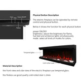 HearthArtSinn Luminex Modern 3D Insertable Electric Fireplace with Logs and Crystals