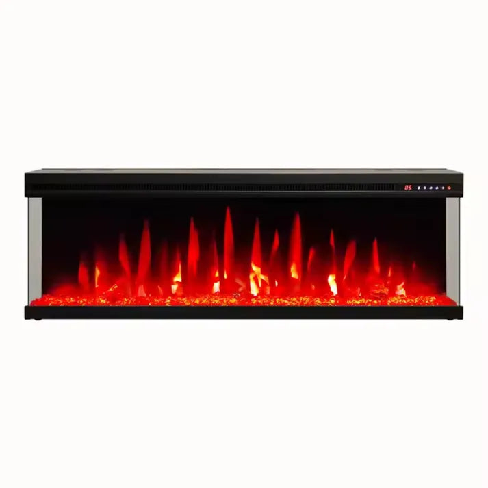 HearthArtSinn Luminex Modern 3D Insertable Electric Fireplace with Logs and Crystals