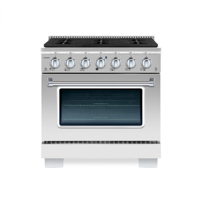 Hallman Bold Series 36" Gas Freestanding Range with Chrome Trim