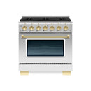 Hallman Bold Series 36" Gas Freestanding Range with Brass Trim