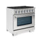 Hallman Bold Series 36" Gas Freestanding Range with Chrome Trim