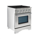 Hallman Classico Series 30" Dual Fuel Freestanding Range w/Chrome Trim