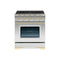 Hallman Classico Series 30" Gas Freestanding Range with Brass Trim