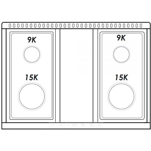 Hallman Classico Series 30" Dual Fuel Freestanding Range With Bronze Trim