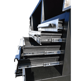 Chery Industrial 7 ft Garage Workbench Cabinet (18 Drawers & 4 Cabinets & Pegboard)