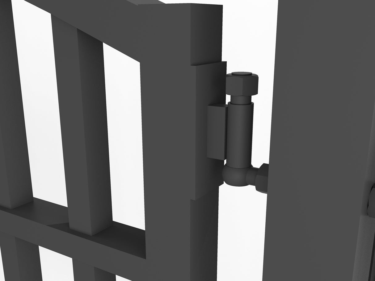 Chery Industrial 20x8 ft Dual Swing Driveway Gate with Ornamental Posts