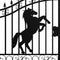 Chery Industrial 12x8 ft Dual Swing Driveway Gate with Horse Pattern