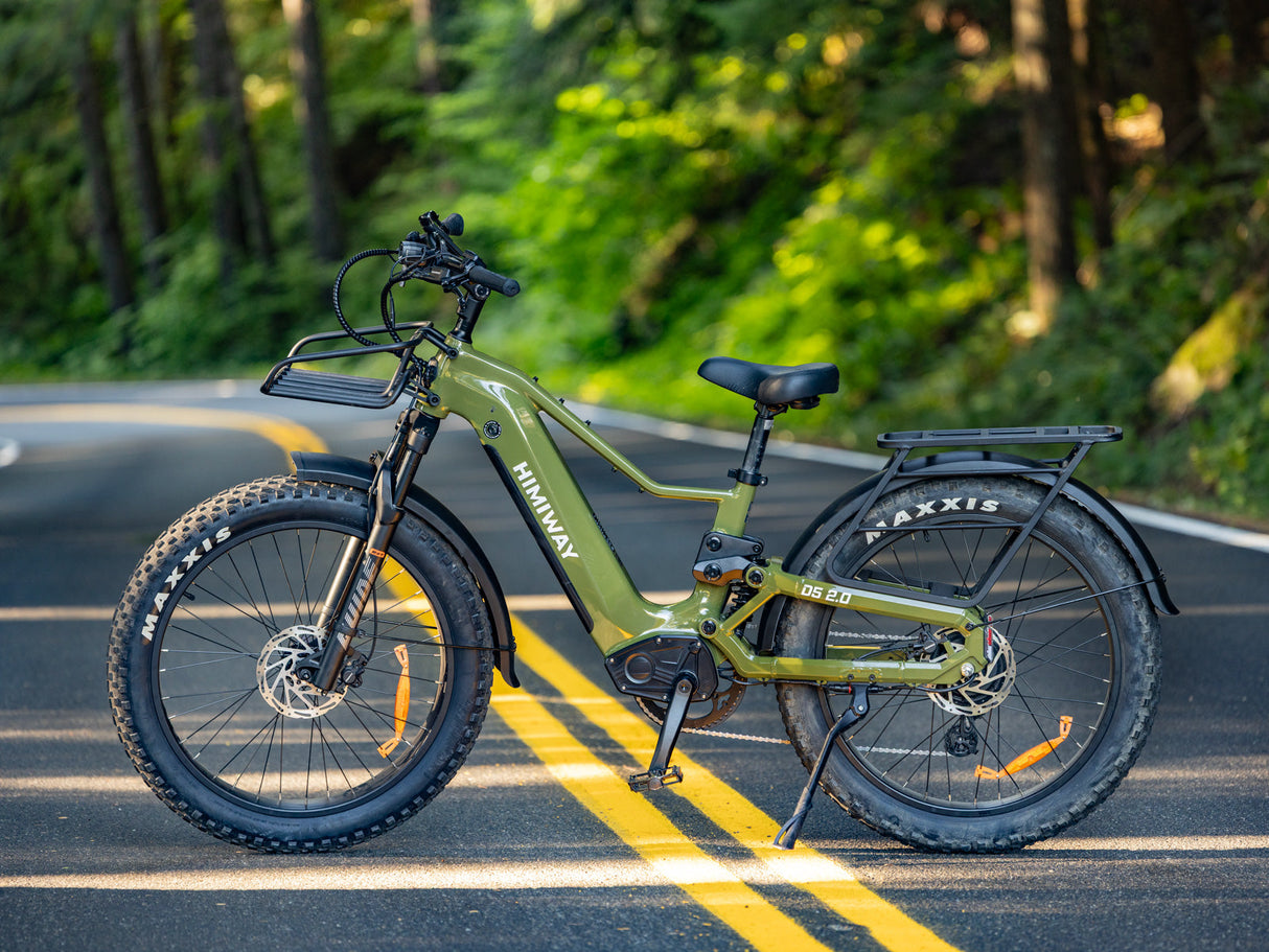 Himiway D5 2.0 Full Suspension Fat Tire Electric Bike 750W 48V 15Ah 26x4.0 Electric Mountain Bike