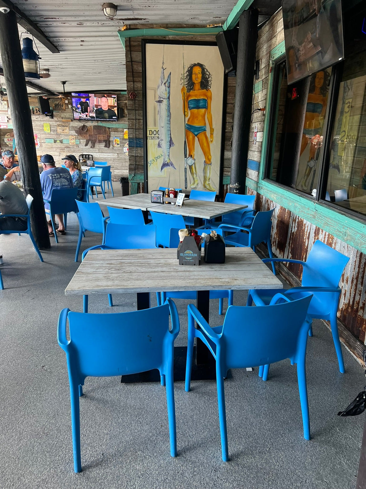 Rainbow Outdoor Pedro Set of 2 Stackable Armchair-Blue