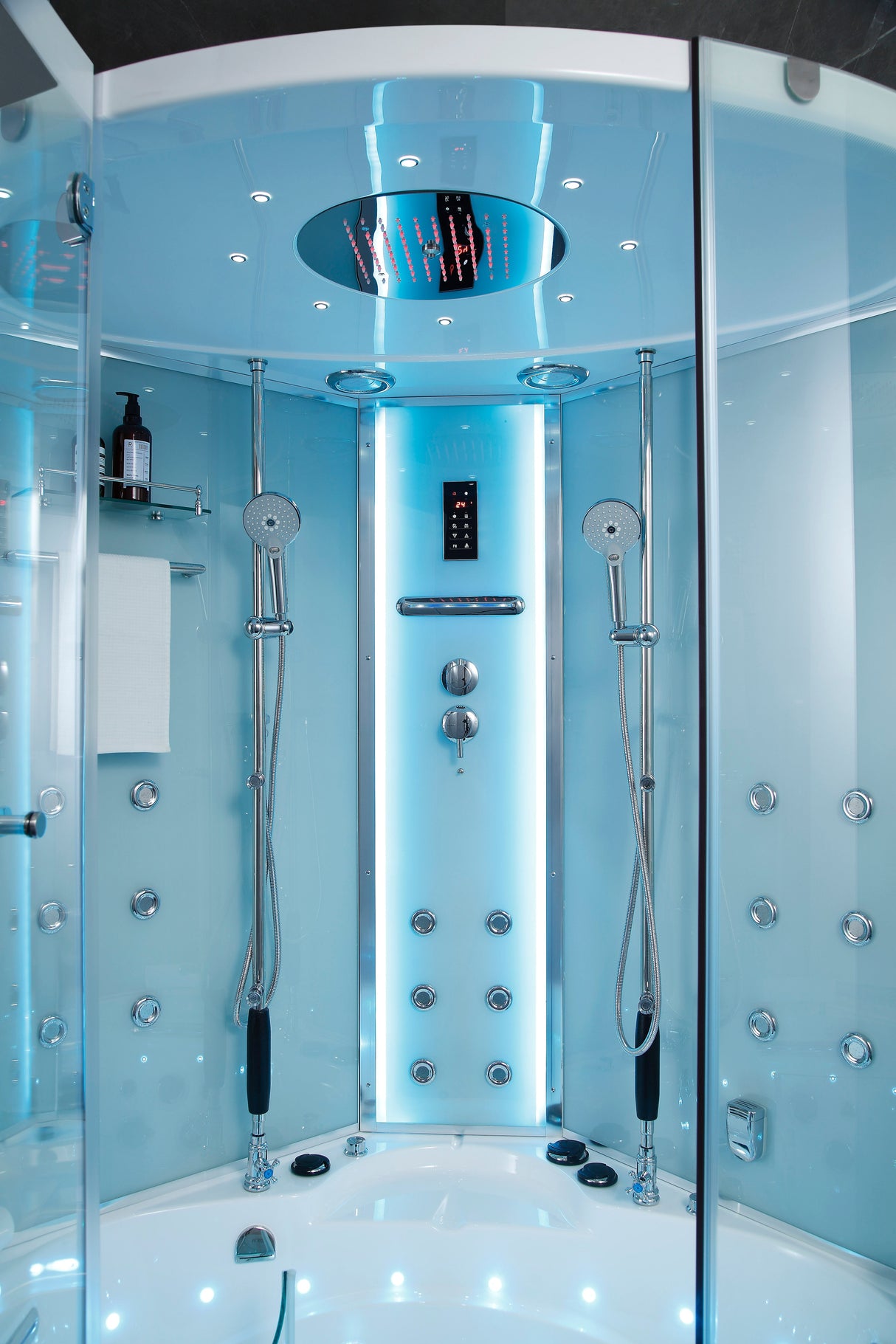 Maya Bath Platinum Comfort 55″ × 55″ × 88″ Walk-In Steam Shower