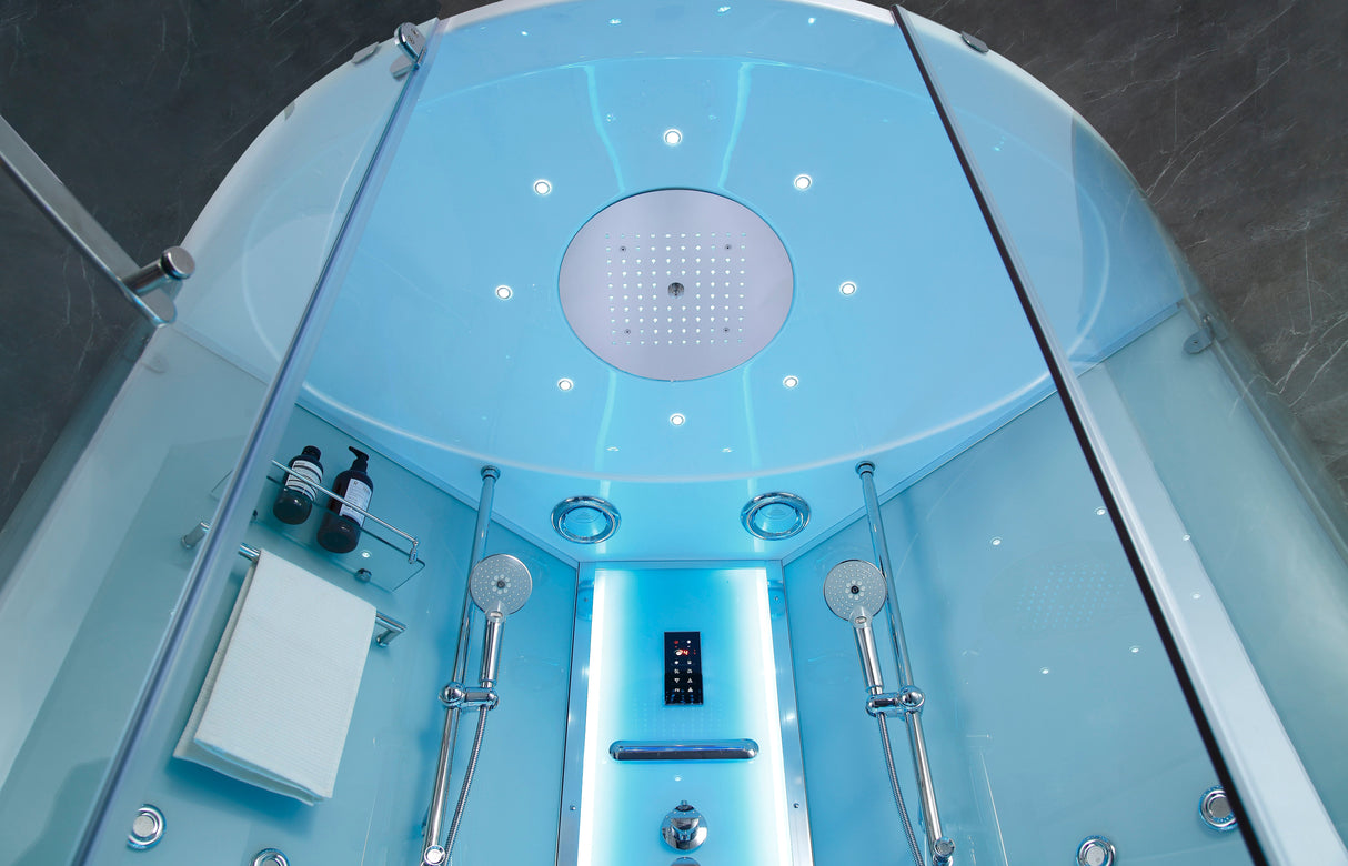 Maya Bath Platinum Comfort 55″ × 55″ × 88″ Walk-In Steam Shower