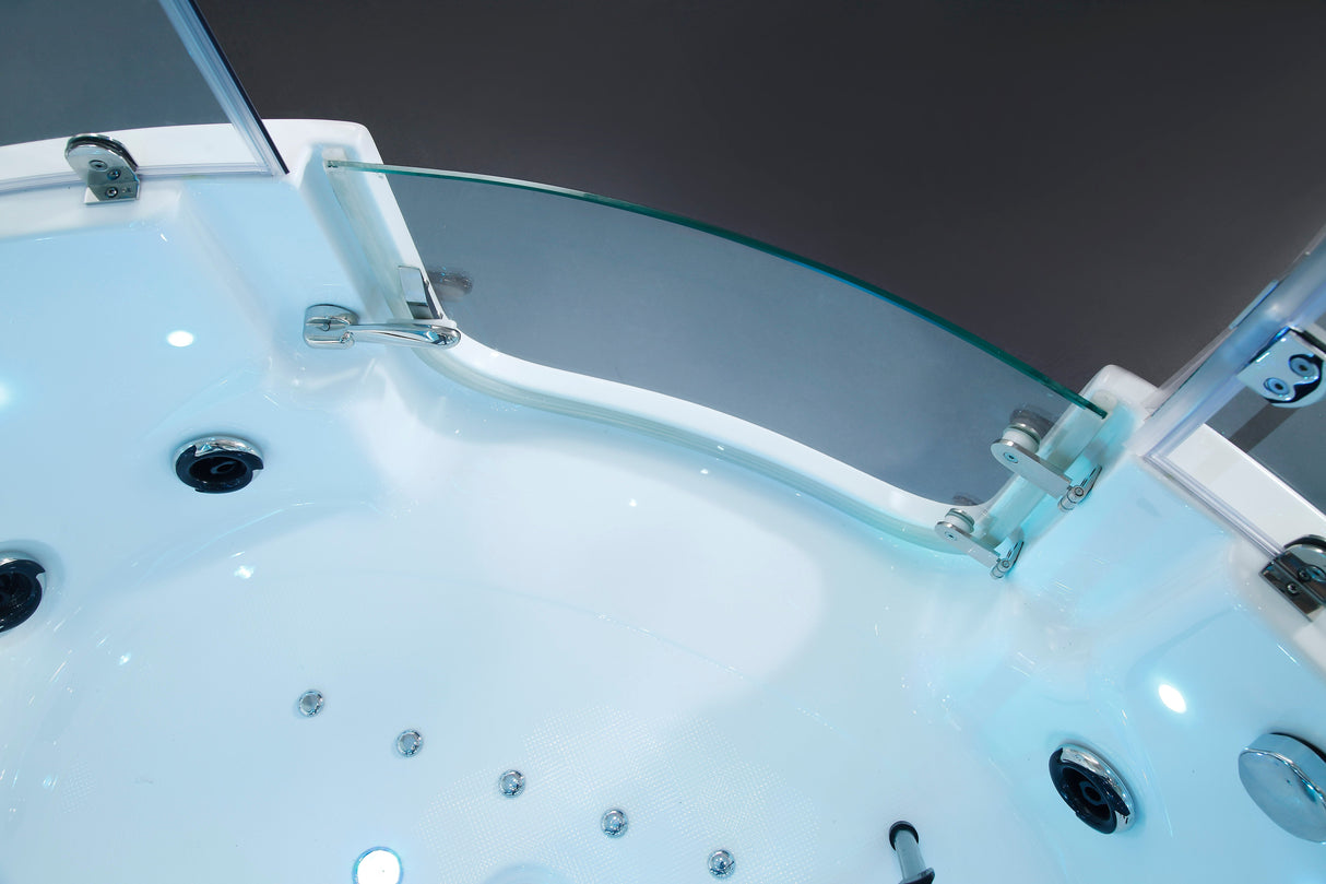 Maya Bath Platinum Comfort 55″ × 55″ × 88″ Walk-In Steam Shower