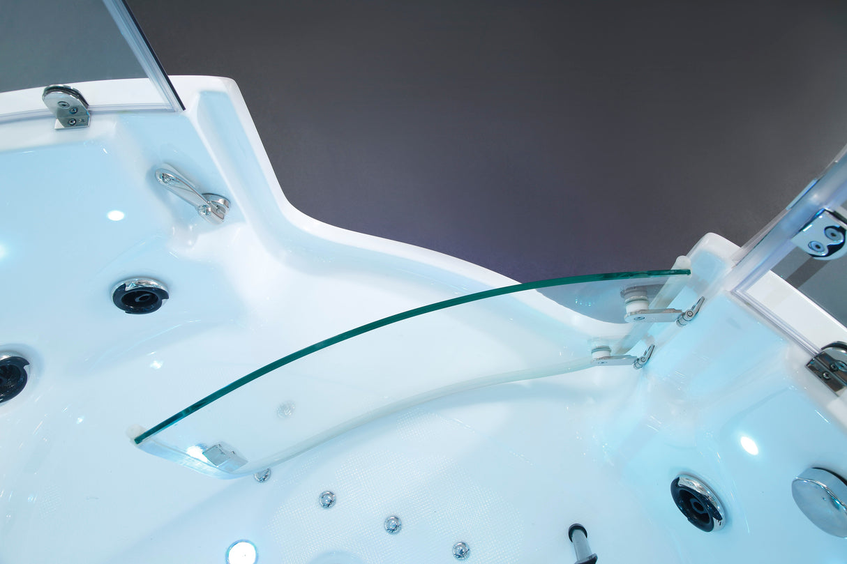 Maya Bath Platinum Comfort 55″ × 55″ × 88″ Walk-In Steam Shower