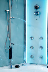 Maya Bath Platinum Comfort 55″ × 55″ × 88″ Walk-In Steam Shower