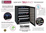 Allavino FlexCount Series 56 Bottle Dual Zone Built-In Wine Refrigerator with Stainless Steel Door Right Hinge VSWR56-2SR20