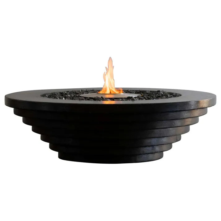 HearthArtSinn Volcano 12 Metal Rock Finish Stepped Gas Fire Pit