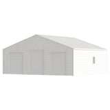 39FT × 39FT Metal Barn Heavy-Duty Steel Building with 3 Rolling Doors