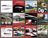 40FT × 20FT Metal Carport Garage Weatherproof Steel Vehicle Shelter