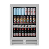 KingsBottle 24 Inch Under Counter Low-E Glass Door Beer Fridge