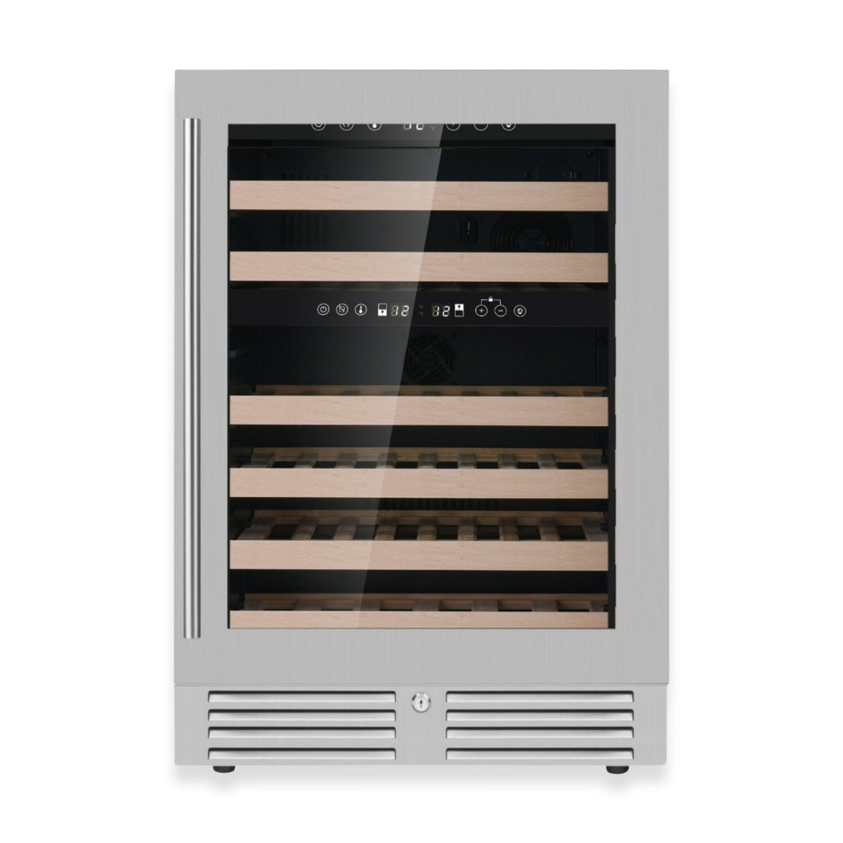 KingsBottle 24-Inch Under-Counter Dual Zone Wine Cooler with Low-E Glass Door